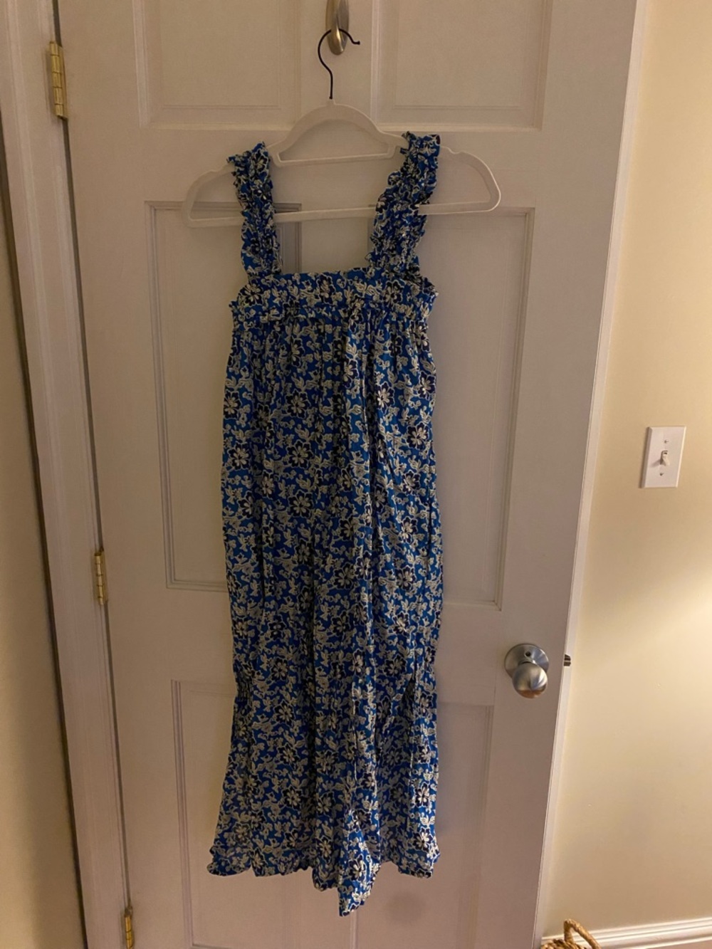 J. Crew Blue and White Floral Sundress